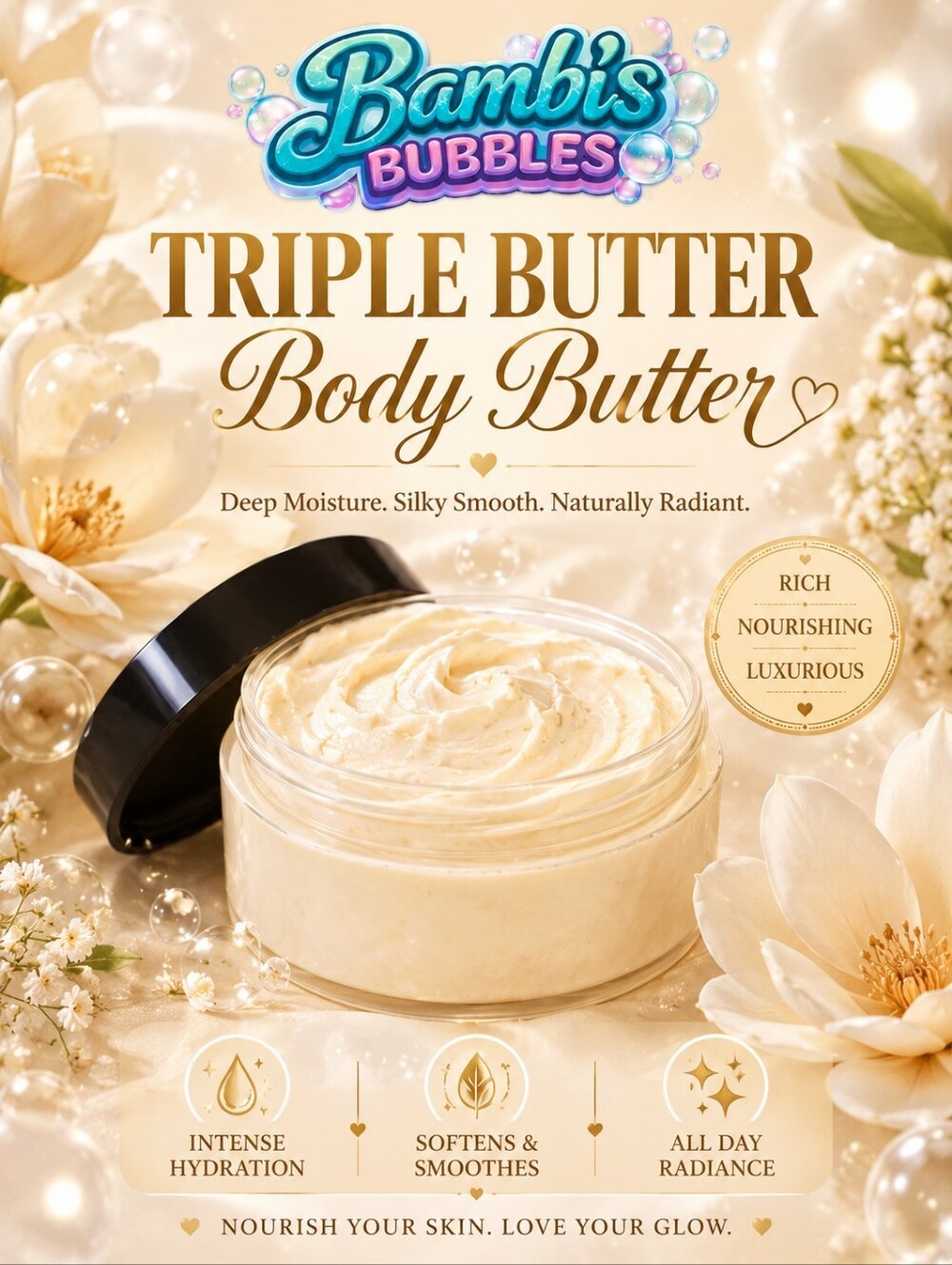 4oz Summer Triple Body Butter Assorted Scents Available